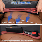Car Seat Gap Filler Organizer 2Pack,Car Accessories Side Plug,Red | 2 in1 Drop Stop Seat Side Guard with Safety Hammer & Storage Slot,Interior Blocker Strip Universal Fit for Car SUV Truck - Image 6
