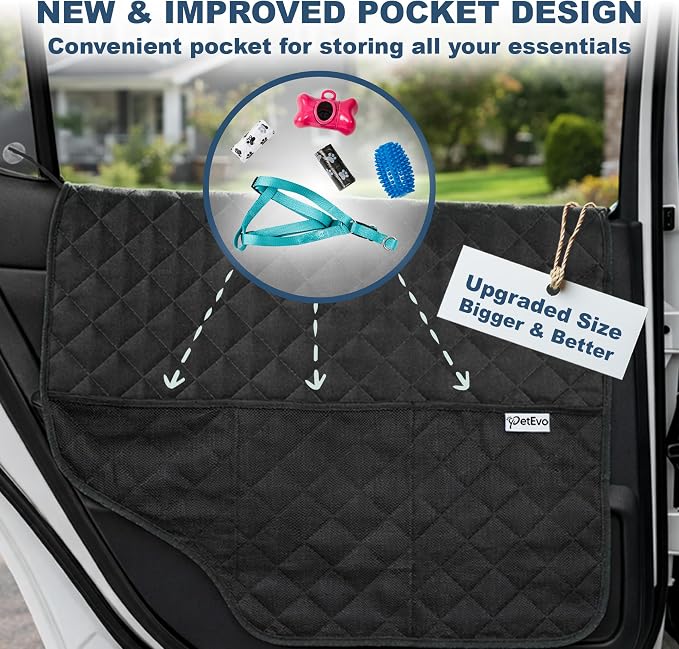 2026 Version-2X Extra Durable Premium Interior Car Door Protector from Dog Scratches - Pet Car Window Protector Door Covers - Waterproof Anti-Scratch, Scratch Resistant, Size 27.5" x 23.5" - Image 3