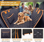 Waterproof Dog Car Seat Cover for Back Seat, Dog Hammock for Cars | Side flaps shield doors; seat anchors and non-slip backing hold it. 4-in-1 modes: hammock, bench mat, cargo liner and pet mat - Image 6