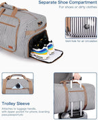 120L EXTRA LARGE Foldable Waterproof Travel Duffle Bag for Men and Women | with Shoe Compartment, Duffel for Weekender Gym Sport, Tear Resistant, Polyester - Image 4