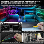 Dreamcolor Acrylic Interior Car LED Strip Light with Wireless APP, RGB 14 in 1 with 175 inches 600 LEDs Fiber Optic Car Ambient Lighting Kits, Music Sync Function Neon LED Strip for Car Accessories - Image 6