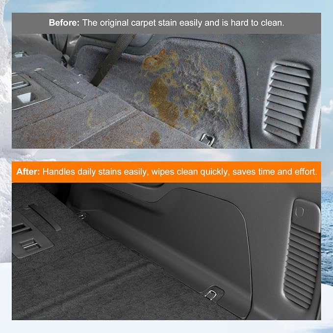 powoq Cargo Sidewall Protector Compatible with 2016-2026 Dodge Durango Trunk Sidewall Protector Mat Replacement for 2016-2026 Dodge Durango Accessories (Side Trunk Mat) - Image 3
