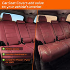 Ranaya Custom Fit Lexus Seat Covers for Lexus GX460 2012–2023 | for Base,Premium,Luxury,6-Passenger Full Set,(2nd Row Captain Chairs),Waterproof Leatherette, Pet & Kid Friendly,Burgundy - Image 7