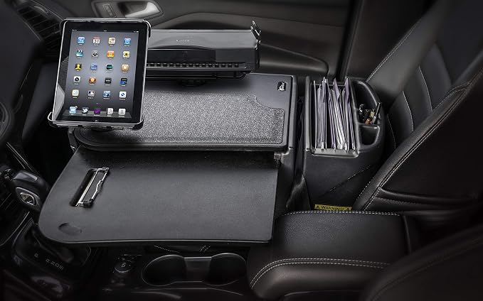 AutoExec AE-GMCD-PS-TAB-BT GripMaster Car Desk for Your Vehicle Workstation and Mobile Office, Black with Printer Stand and Tablet Mount | Vehicle Workstation, Mobile Office, Printer Stand, Tablet Mount - Image 3