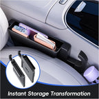Steering Wheel Tray, Carbon Fiber 2-in-1 Car Tray & Seat Gap Filler, Car Desk, Car Laptop Desk, Car Desk for Laptop, Food Tray for Car, Steering Wheel Desk, Car Table, Universal Car Tray Organizer - Image 5