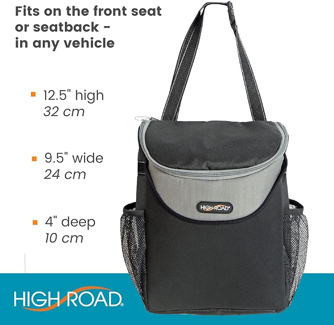 High Road Car Seat Cooler for Car - Soft Car Cooler with 2 Bottle Holders | Space Saving Portable Cooler Bag Hangs From Car, SUV, Van and Truck Headrests - Won't Take Seat or Trunk Space - Image 5