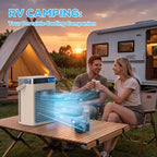 Portable Air Conditioners, Personal Evaporative Air Cooler with 1000ML Water Tank, 3 Speeds & 2 Mist Modes, Portable AC Fan for Car, Caravan, Kitchen, Office Desk - Image 3