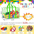 6 Color XXL Toy Storage Bags 16.5×11.8×6.8In with Labels, Large Capacity Reusable Clear PVC Storage Bags, Travel Waterproof Organizer Bags with Double Zipper - Image 2