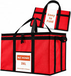 NZ home Insulated Food Bag, Portable Cooler Tote (3XL, Red, 1 Pack) | Large thermal bag, For cold & hot food, Soft sided cooler, Heavy duty carrier, Grocery shopping, Food delivery, Catering bag by NZhome
