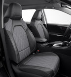 redblue Custom Fit Toyota Corolla Seat Covers for 2020-2022 L/LE | Black and Gray leather Seat Covers Full Set, Fit 2020 2021 2022 corolla L LE, Front and Rear Car Seat Cover by Unknown