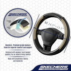 Skechers Air-Cooled Steering Wheel Cover,Leather Car Steering Wheel Cover Universal Fit 14" 1/2-15" Car Wheel Protector for Men Women Fit Suvs,Vans,Sedans,Car,Trucks,Beige - Image 4
