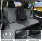 Lolcar Custom Fit CRV Car Seat Covers Full Set for Honda CR-V 2012 2013 2014 CRV LX;EX;EX-L Model - Leather (Black/Gray) - Image 7