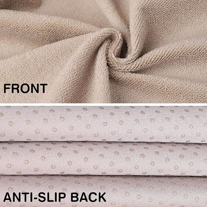 Waterproof Sweat Towel Car Seat Cover Sweat Carseat Protector,Perfect for Universal Anti-Slip Car Truck SUV Seat, Great for Post Gym Workout, Running, Swimming, Beach and Hiking (Beige) - Image 8