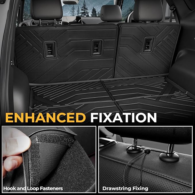 Floor Mats for 2019-2026 Chevy Blazer Accessories (Not for EV) | Full-Coverage Set with Cargo Liner & Backrest Protector, Odorless & Durable, All-Weather Protection, 3D Laser Fit - Image 7