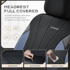 Coverado Car Seat Covers, Auto Car Seat Covers 5 Seats, Mesh Breathable Blue Seat Protectors for Car, Driver Seat Covers Universal Fit for SUV, Truck, Vans, Sedan - Image 6