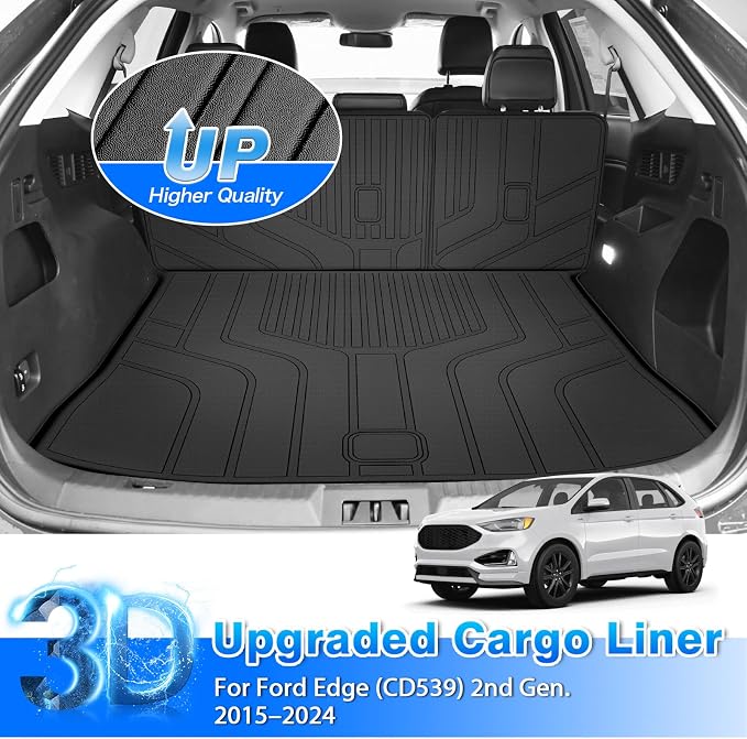 Cartist Cargo Mat Compatible with Ford Edge 2015-2024 Accessories Cargo Liner TPE All Weather Anti-Slip Odorless - Image 3