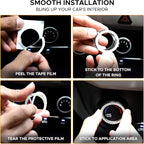 EcoNour Bling Cup Holder Insert (2 Pack) with Push Start Button Ring | (1 Pack) 2.75 Inch Silicone Coaster Pad and 1.5 Inch Ring with Elegant Crystal Rhinestone | Car Interior Accessories (Black) - Image 6