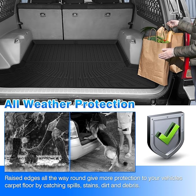 4Runner Cargo Liner - Trunk Mat for Toyota 4Runner 2003-2009, All Weather Cargo Mat for 4Runner Accessories, Heavy Duty Car Mats, Car Accessories - Image 8