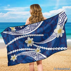 SEANATIVE Car Seat Towel Covers with Storage Bag Seat Post Workout Sweat Washable Cover for Car Towel for Dog Pet Workout Outdoor Sport Activities, Polynesian Plumeria Print - Image 4
