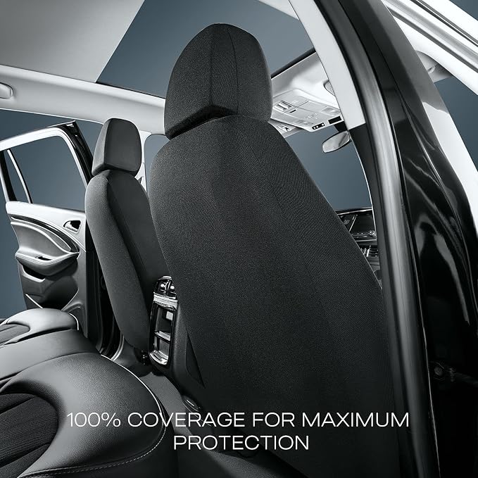 Skechers Car Seat Covers, Work Leather Seat Covers 5-Times Stronger Built-in Webbing, Oxford Fabric Seat Cover Full Sets, Airbag Compatible, Automotive Comfort for Cars, Trucks, SUVs,Black - Image 8