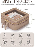 Small Makeup Pouch Clear Makeup Bag for Purse Travel Mini Bag for Women for Essentials Cute Cosmetic Case Traveling Small Toiletry Bag Portable Mini Pouch for Car Organizer Bag Gold - Image 4