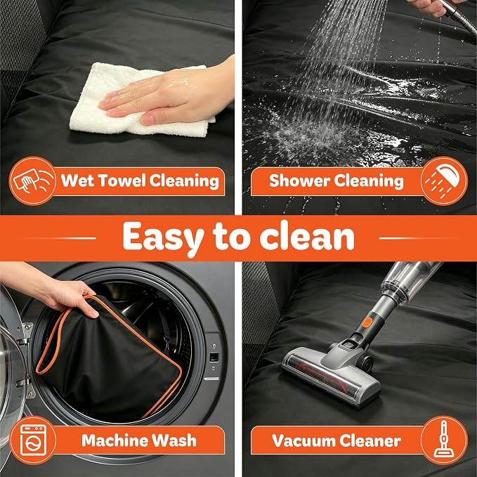 Dog Car Seat Cover for Back Seat; Ultra-Thin and Soft, Waterproof, Wear-Resistant and Easy to Clean—Compatible with Plush Seat Cushions - Image 5