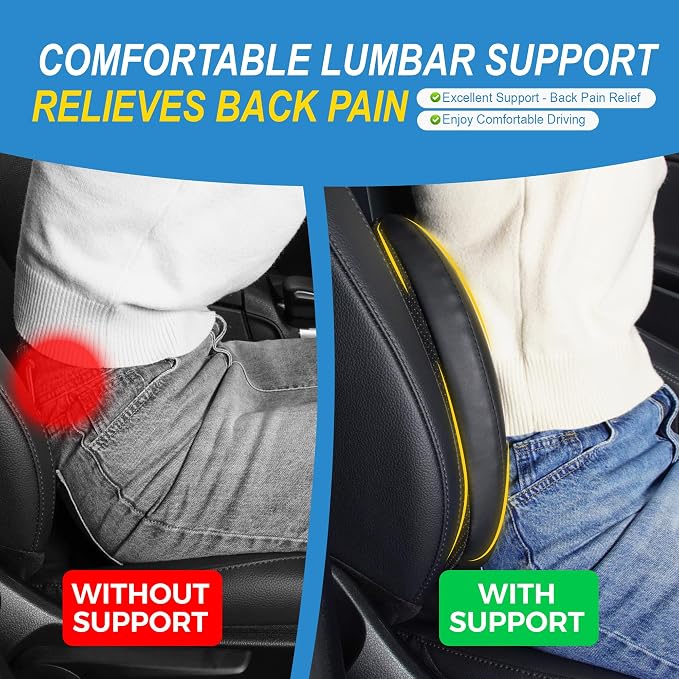 Lofty Aim Lumbar Support Pillow for Car | Car Seat Back Support, For Driving - Image 4