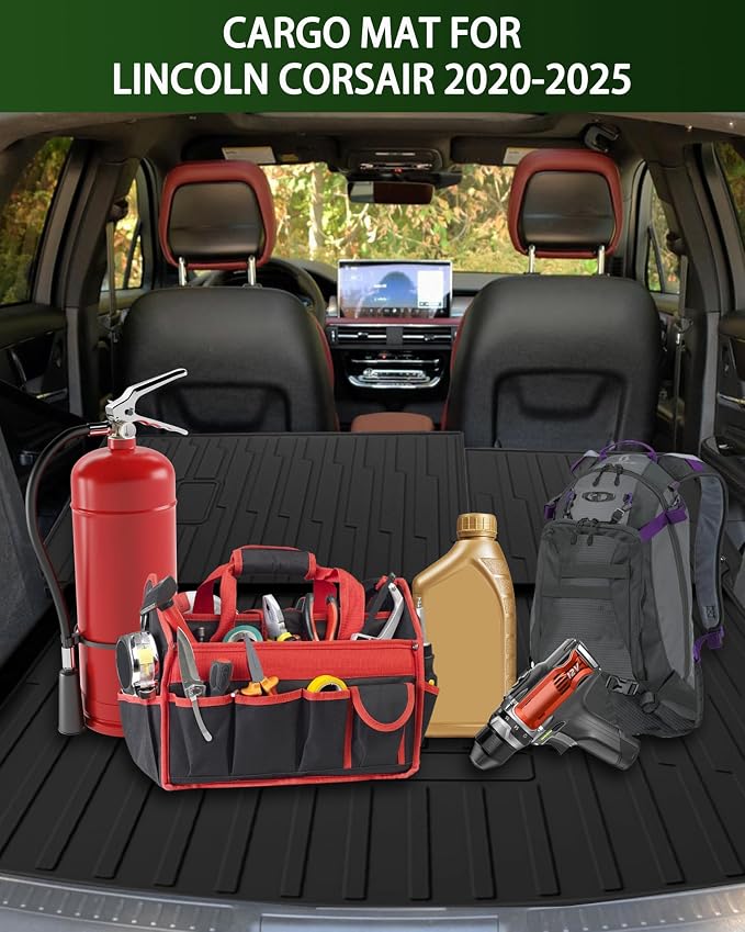 Cargo Liner & Backrest Mat for Lincoln Corsair 2020-2025 Cargo Mat Trunk Mat Back Seat Cover Protector - Image 5