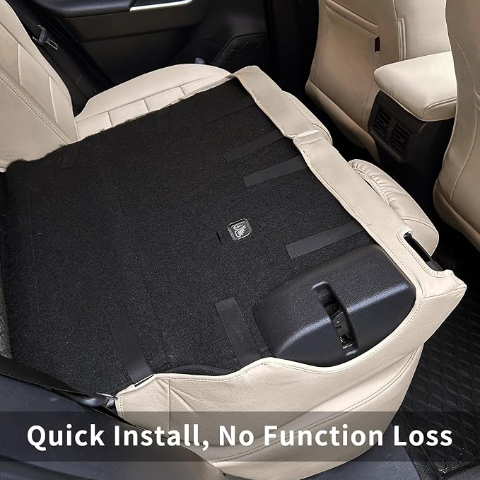 coverdream Full Set Leather Seat Covers for Toyota Corolla 2009-2013 Base,L,LE,XLE Sedan,Airbag Compatible,Waterproof Car Seat Protector,Fit Like A Glove(Beige) - Image 6