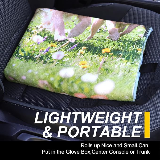 Back Seat Cover for Car Trucks Van SUV Jeep,Waterproof Rear Bench Towel Seat Covers for Dogs and Kids,Automotive Backseat Protector (Dog Print) - Image 8