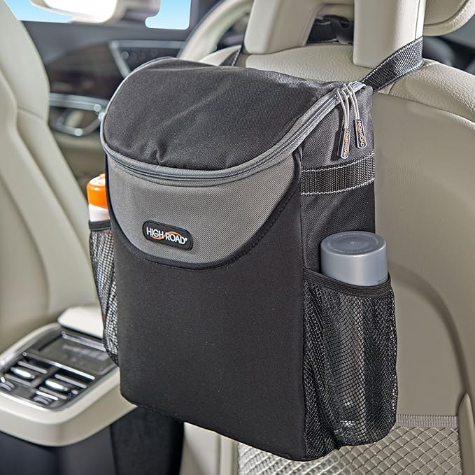 High Road Car Seat Cooler for Car - Soft Car Cooler with 2 Bottle Holders | Space Saving Portable Cooler Bag Hangs From Car, SUV, Van and Truck Headrests - Won't Take Seat or Trunk Space by HighRoad