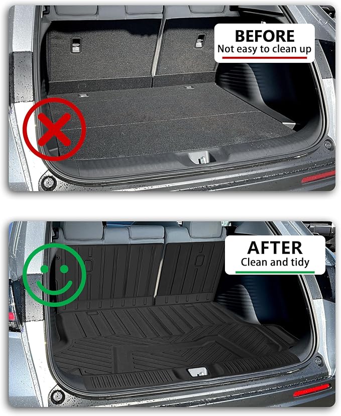 Cargo Liner Compatible with 2023-2026 HR-V / 2026 Acura ADX Trunk Mat Cargo Mat Back Seat Cover Protector(Backrest Mats+Cargo Liner) - Image 3