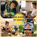Kids Travel Tray for Car Seat, Toddler Car Seat Activity Tray, Kids Carseat Lap Table, Road Trip Essentials for Airplane, Lap Desk for Kid Roadtrip Activities, Lion - Image 3