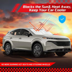 ARISMOTOR Windshield Sun Shade for Nissan Murano 2025-2027 | Custom Fit, Foldable Front Window, Block UV Rays, Keep Car Cooler - Image 7