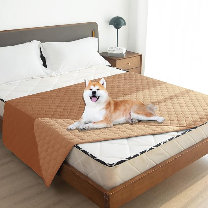 gogobunny 100% Double-Sided Waterproof Dog Bed Cover Pet Blanket Sofa Couch Furniture Protector for Puppy Large Dog Cat, Reversible (52x82 Inch (Pack of 1), Dark Pumpkin/Light Pumpkin) - Image 7