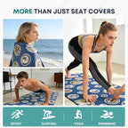 FLORICH Towel Car Seat Covers, Car Seat cover Protector Front Seats, Car Seat Cover Towel for Post Gym Workout, Running, Swimming and Beach, Non-Slip Car Seat Towel Covers Fit for Most Cars Trucks SUV - Image 9