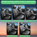 Fit Sentra Car Seat Covers for Nissan Sentra 2008-2024 2025 2026-Upgraded Premium Waterproof & Breathable Leather,Airbag Compatible,All-Weather Seat Cushion Protector,Full Set,Black - Image 9