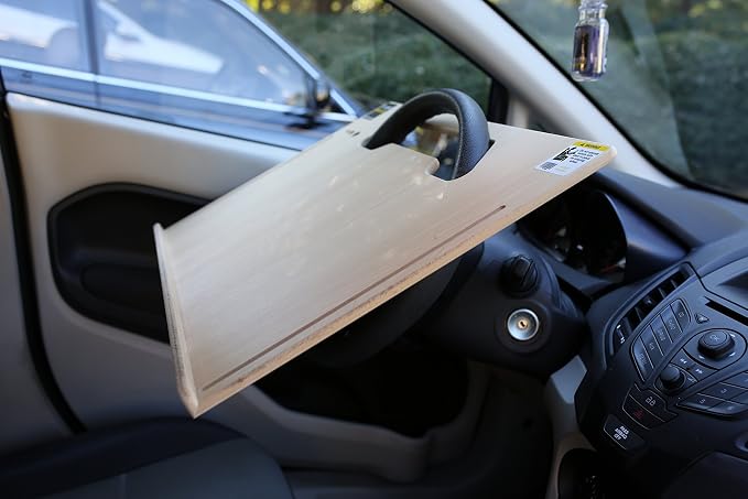 Contractor Size (23 1/2" x 16 1/2") Pickup & Car Desk - Mobile Office -Steering Wheel Laptop Table - Automobile Desk - Multipurpose Workstation For Vehicles - Car Writing Table/ Eating Tray - Image 3