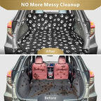 F-color SUV Cargo Liner for Dogs - Heavy Duty Trunk Cover for Full-Size SUV | Pet Cargo Cover with Bumper Flap Protector, Non-Slip Car Trunk Mat, Dog Car Seat Cover Prevents Scratches Pet Hair Mud Dirt - Image 3