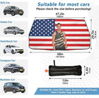 USA Flag Custom Windshield Sun Shade Cover Uv Protection Sunshades for Auto Car Interior Accessories - Image 2