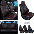 Huidasource Upgrade Jeep Grand Cherokee Seat Covers, Full Coverage Waterproof Leather Car Seat Covers, Custom Seat Cushion Protector Fit for Jeep Grand Cherokee 2011-2021 (Full Set/Black&Red) - Image 5