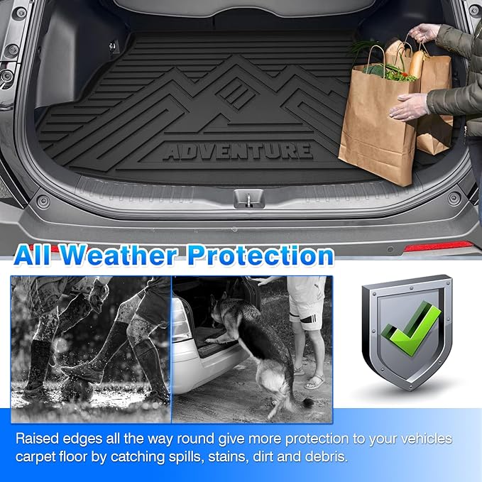 RAV4 Cargo mat - Trunk Mat for Toyota RAV4 2019-2025 (Fit for All Models), All Weather Trunk Mat & Storage Box for RAV4 Accessories, Heavy Duty Rubber Mats - Image 8