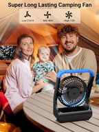 Gazeled Battery Operated Fan, Camping Fan Battery Powered, Super Long Lasting, 5'' Portable D-Cell Battery Powered Desk Fan with Timer, 3 Speeds, Quiet, 180° Rotation, for Office,Bedroom,Outdoor, F24 - Image 3