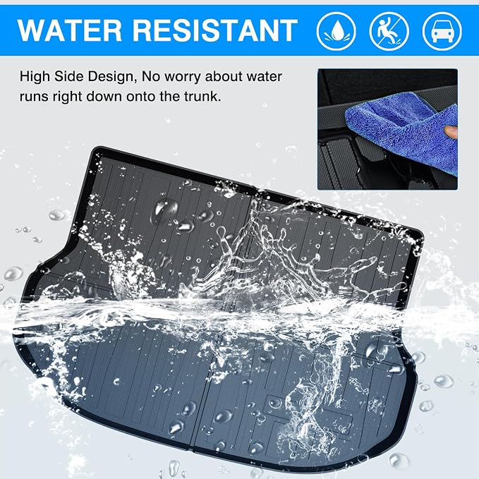 Powerty Trunk Mat for 2015-2021 Lexus NX200t NX300 NX300h, All Weather TPE Cargo Mat Liner for Rear Trunk - Image 5