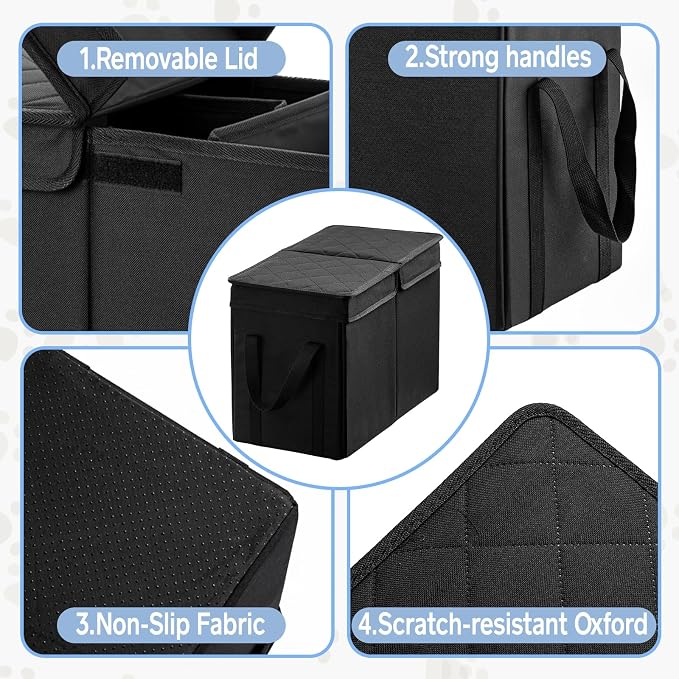 Dog Car Seat Extender with Seat Cover, Front & Back Seat Extender with Storage, Car Organizer for Large Dogs up to 120lbs - Image 8