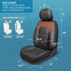 MotorBox Cabin King Western Estate Leather Seat Covers for Trucks & Cars | Brown and Black Car Seat Covers, Waterproof Leather Seat Covers, Car Accessories, Seat Protector, Universal Fit - Image 5