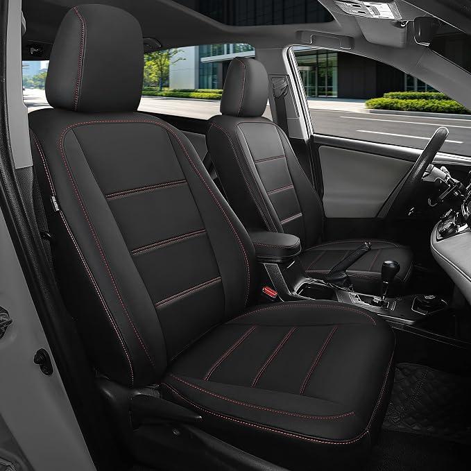 FREESOO Custom Leather Seat Covers for Toyota Corolla L LE Series 2014-2019 | Sedan, Full Set, Waterproof, Airbag Compatible, Scratch-resistant, Anti-slip, Protector Cushion, Durable Material, Easy-clean by FREESOO