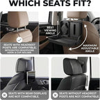 Car Back Seat Tray Table - Foldable & Adjustable Travel Desk for Eating, Working, Gaming | Sturdy Plastic Snack Lap Tray for Adults | Fits SUV, Sedan, Minivan (Folding Storage Box) - Image 5