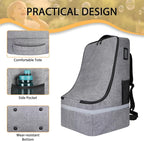 LARIPOP Car Seat Travel Bag for Airplane, Universal Gate Check Car Seat Bag, Padded Backpack with Waist Belt, Reflective Strips & Protective Feet, Fits Infant Convertible Booster Seats, Grey - Image 5