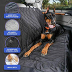 4Knines Heavy-Duty Rear Seat Cover for Dogs - Hammock, Grey XL | K9-Shield waterproof layer, non-slip backing, quick-release clips for easy install and cleanup. Machine washable. - Image 4
